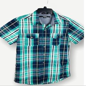 Carbon Classic Fit Mens Shirt Green Size S